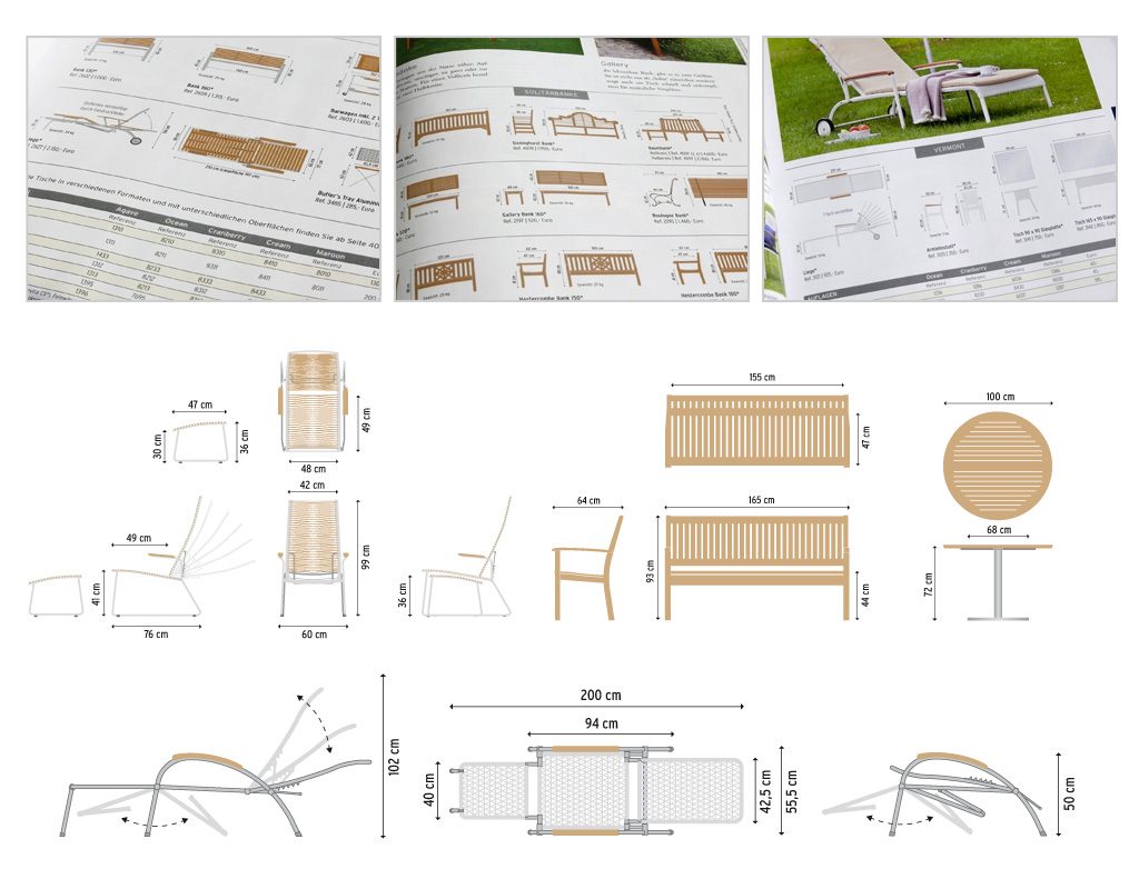 Technische Illustration Katalog Garpa Garten und Parkeinrichtungen