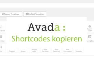 Avada-Fusion-Builder Shortcodes kopieren