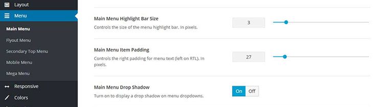 Avada 4 Menu-Options