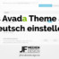 Das Avada Theme auf Deutsch einstellen