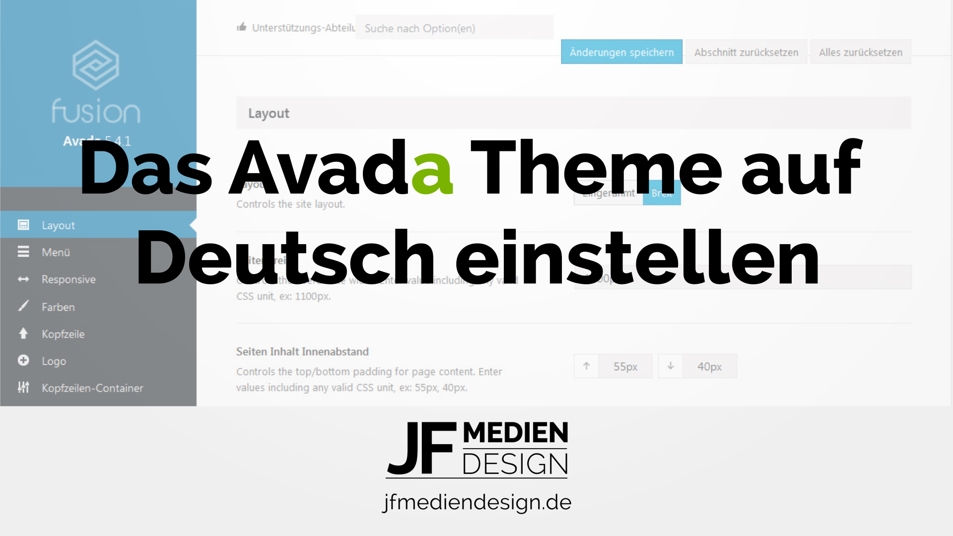 Das Avada Theme auf Deutsch einstellen