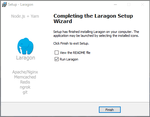 Wordpress lokal installiern - Laragon-setup wizzard