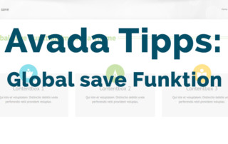 Global save Funktion im Avada Theme