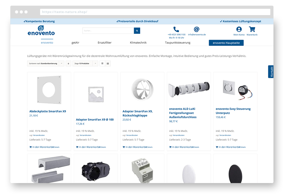 enovento-onlineshop enovento Woocommer Onlineshop