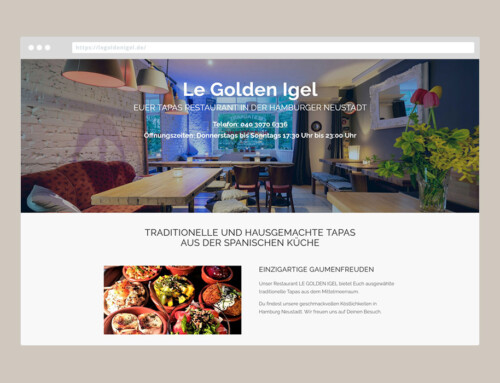 Webdesign Le Golden Igel Restaurant