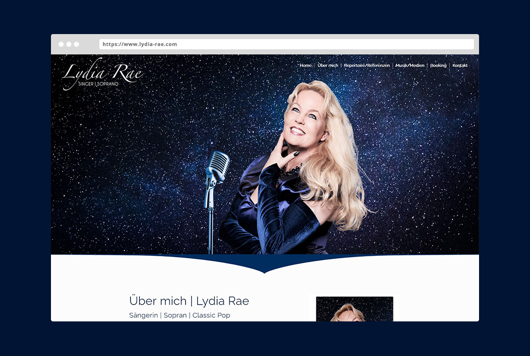 Website relaunch www.lydia-rae.com